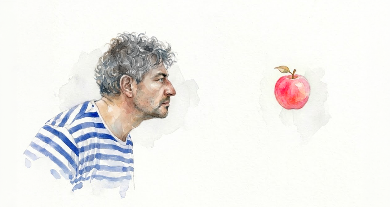 Riccardo e la mela: l'esperienza è la cosa, non una sua copia interna